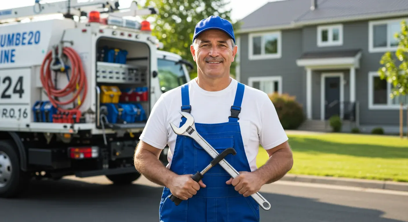 Plumbing professional at work